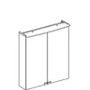 Зеркальный шкаф Geberit Option Basic с подсветкой, две двери: B=60см, H=67.5см, T=14см, Тип штекера=CEE 7/16, белый / лакированный матовый, с зеркальным покрытием внутри и снаружи
