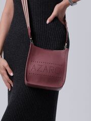 Сумка кожаная на плечо Azaro 30996 красная луна