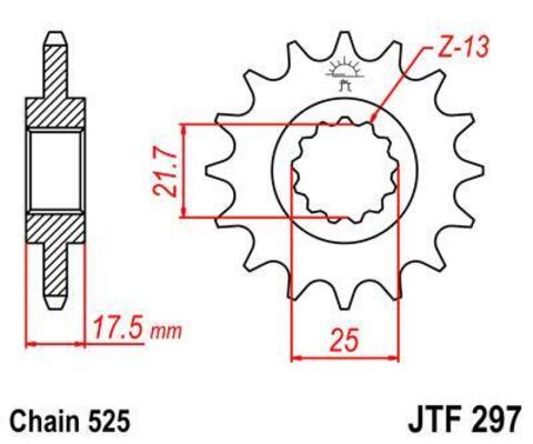 Звезда ведущая JTF297 15RB