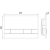 Lemark BIT 9802006 Кнопка смыва для инсталляции, механическая, черный матовый soft touch