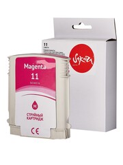 Струйный картридж Sakura C4837A (№11 Magenta) для HP Business Inkjet 1200d, 1200dn, 1200dtn, 1200dtwn, 2300, 2300dtn, 2300n, 2800,  2800dt, 2800dtn; Designjet 100plus, 110plus nr, 110plus, 110plus r, 111, 70; Color Inkjet cp1700, cp1700d, 1700ps; Off