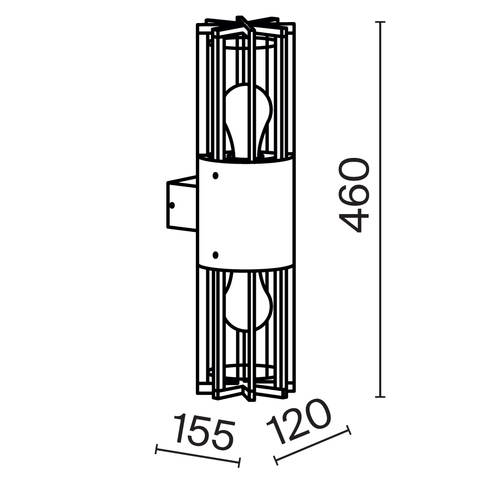 Настенный светильник Maytoni Barrel O453WL-02GF