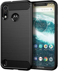 Чехол для Motorola Moto One Power 2 (P40 Play) цвет Black (черный), серия Carbon от Caseport