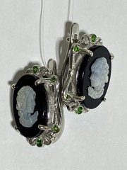 Камея (серьги из серебра)
