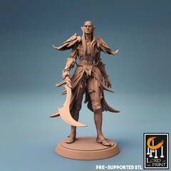 Elf Warrior Эльф Полуэльфы Темные эльфы Дроу Воин Паладин Варвар Файтер Рыцарь миниатюра для dnd, днд, pathfinder, фентези, Настольная игра, НРИ, Варгейм, РПГ