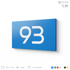 Табличка с номером 93 на дверь квартиры, для офиса, кабинета, аудитории, склада, голубая 120х70 мм, Айдентика Технолоджи