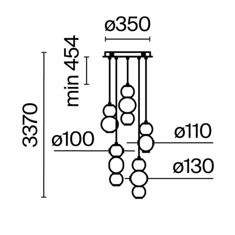 Подвесной светодиодный светильник Maytoni Drop MOD273PL-L80CH3K