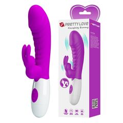 Лиловый вибратор-кролик Naughty Bunny - 19,8 см. - 