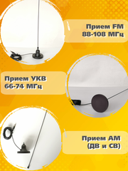 АНТЕННА АВТОМОБИЛЬНАЯ НА МАГНИТНОМ ОСНОВАНИИ ТРИАДА-76-01 МА Best