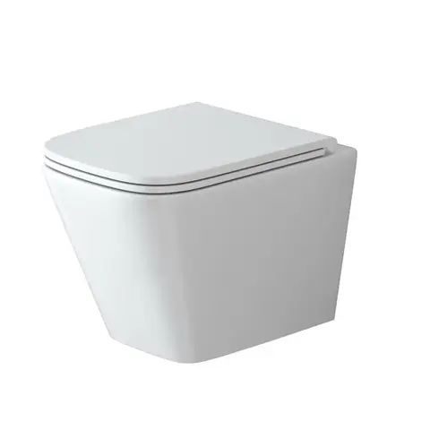 Унитаз подвесной Grossman GR-4479SQ Tornado 485х340х355 безободковый с тонким сиденьем