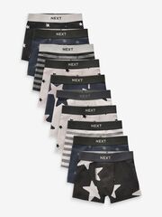 Трусы для мальчика Next 430-366, 10 шт., Черный, Серый