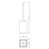 Decor Walther 0940760 Decor Walther Brownie SBG Ершик для туалета - Черная искусственная кожа с черным фарфором