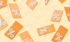 3D фон из купонов для акций и сертификатов