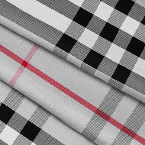 Комплект постельного евро-стандарт SQUARE BURBERRY GREY, 100% хлопок