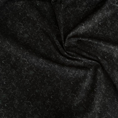 ПРЕДЗАКАЗ, ВИТИЕВАТЫЙ УЗОР, ЧЕРНЫЙ - 100% ХЛОПОК