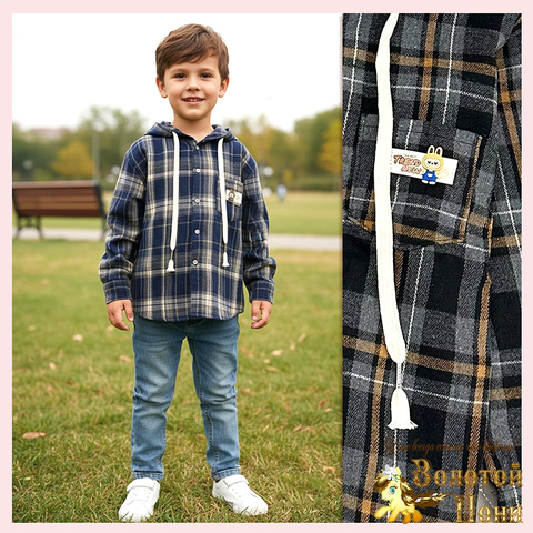 Рубашка с капюшоном м (2-6) 251204-W2036