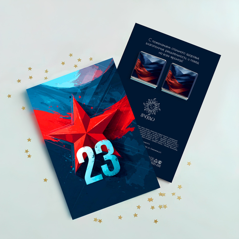 Открытка 2 шоколадки 