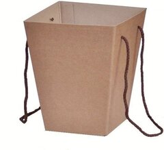 Коробка для цветов, Крафт, 12,5*18*22,5 см, 1 шт.