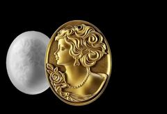 Силиконовый молд Камея Девушка № 20