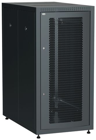 ITK LINEA E 24U 600х1000мм перф. пер. дв. задн. метал. чер.