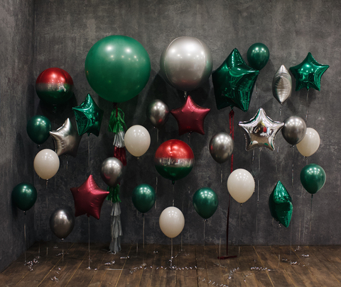 Сет гелиевых шаров Новогодняя звезда