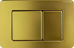 Смывная клавиша CHARUS Robusto, двойной смыв, брашированное золото