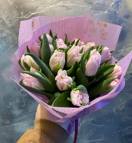 21 пионовидный премиум тюльпанов