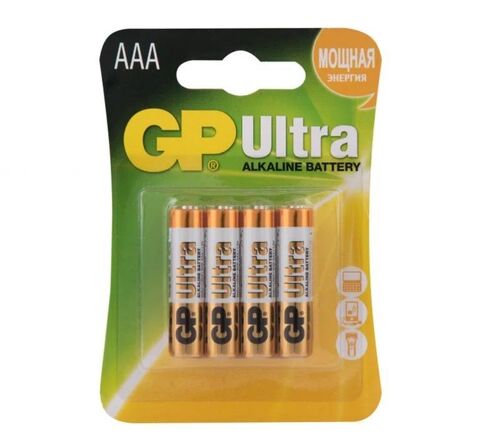 Батарейки алкалиновые GP Ultra Alkaline 24А AАA/LR03 - 4 шт. - Элементы питания 2922