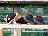 Ботинки для мальчиков кожаные Лель (LEL) на липучке, цвет синий. Изображение 15 из 16.