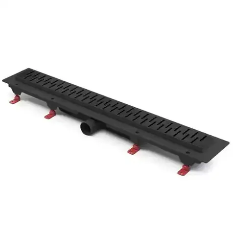 Трап линейный для пола, боковой слив, черный MCH CH650/50MC