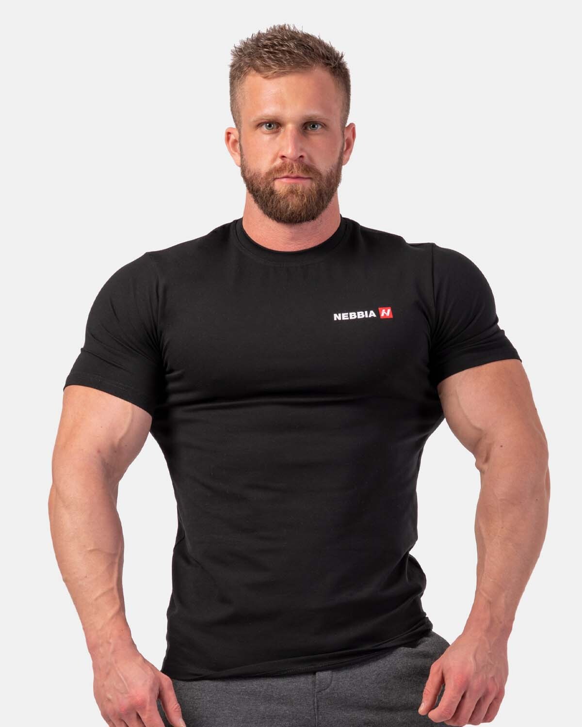 Мужская футболка Minimalist Logo NEBBIA T-shirt 291 black