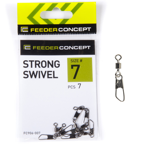 Вертлюги c застежками Feeder Concept STRONG SWIVEL №6, 7шт.