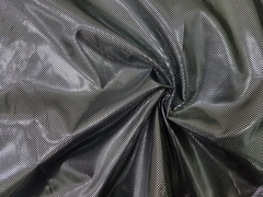 Подклад фольгированный таффета, 190Т, 55 гр, чёрный