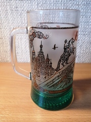кружка пиво 0,33 с видами СПб и цветным дном