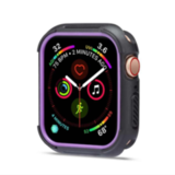 Силиконовый чехол Sport Case для Apple Watch 38 мм (Черный с фиолетовым)