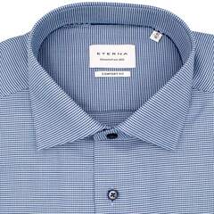 Сорочка мужская Eterna Comfort Fit 4158-E19K-14 из фактурной ткани в синей гамме