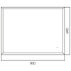 Abber AG6110SCL-0.8 Зеркало See AG6110SCL-0.8 с подсветкой, бесконтактный выключатель, диммер, черный