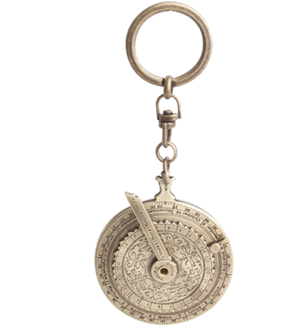 Брелок ночные часы 5см Hemisferium Nocturnal Dial Key Ring бронза