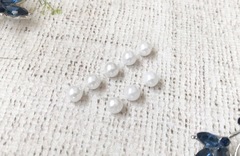 Бусины пришивные под жемчуг, Ø 6 мм, белый