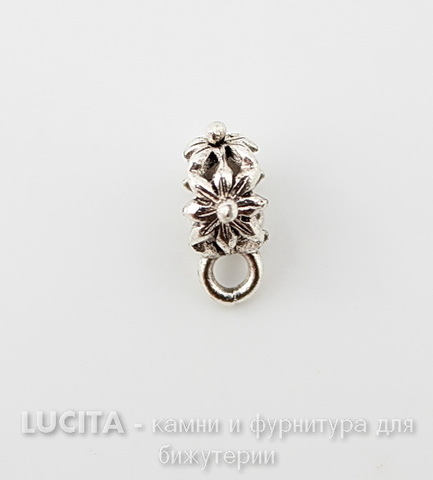 Бейл Quest Beads "Цветочный" (цвет-античное серебро) 12х5 мм ()