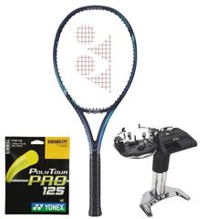 Ракетка теннисная Yonex New EZONE 100 (300g) - sky blue + струны + натяжка