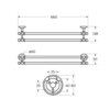 Art&Max AM-E-2648SJ-Do ANTIC CRYSTAL AM-E-2648SJ-Do Полотенцедержатель двойной, золото