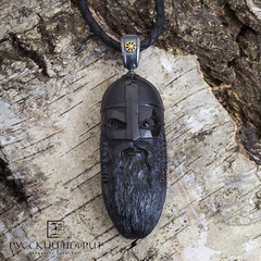 Подвес Перун. Чёрный нефрит, серебро.