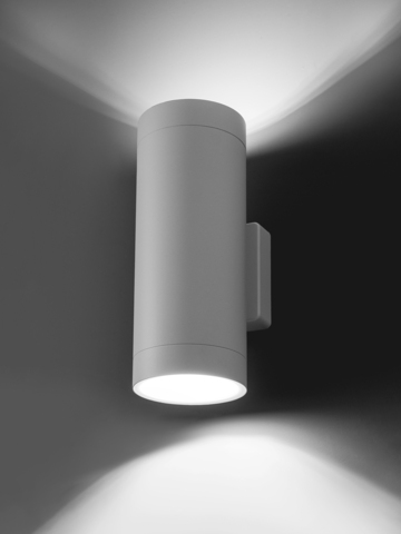 Светильник настенный LED, Тубо, 2х6 Вт, 4000 К, H252 мм, алюм./бел., вверх/вниз, IP65, TDM