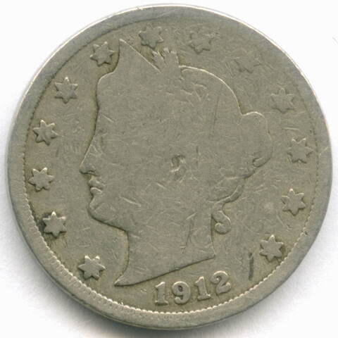 5 центов 1912 (D). США. Никель F