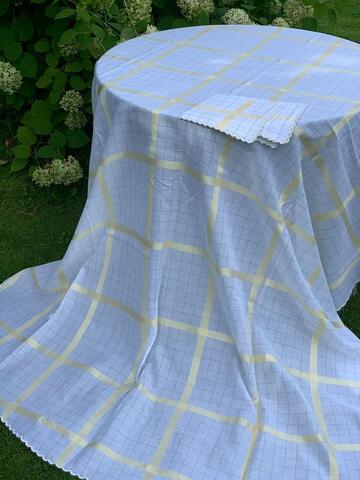 Скатерть 180x270 и 12 салфеток Palombella Rio бело-золотые