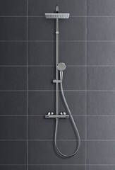 Душевая система с термостатом, черный Hansgrohe Vernis Shape Showerpipe 26286670