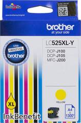 Картридж Brother LC-525XLY жёлтый для МФУ Brother DCP-J100, МФУ Brother DCP-J105, МФУ Brother MFC-J200 (1300стр)