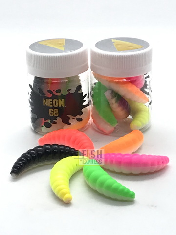 NEON 68 Maggot 46мм (6 шт ) 🧀 СЫР цвет МИКС MX 2 продажа от 2 шт.