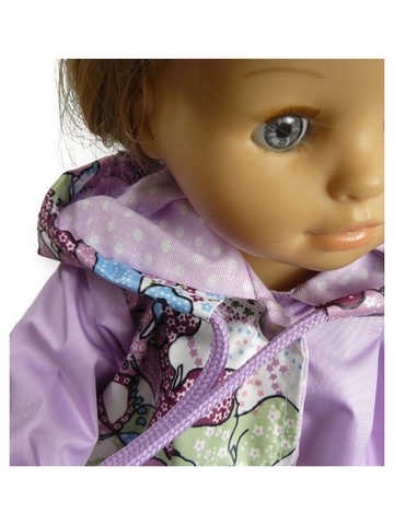 Плащ комбинированный - На кукле. Одежда для кукол, пупсов и мягких игрушек.